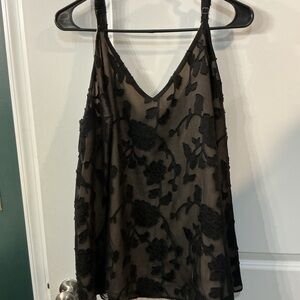 Torrid Black Sheer Floral Camisole
